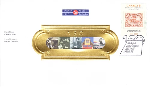 W CANADA 1900 FDC CANADA POST 150TH ANNIVERSARY FIRST DAY COVER