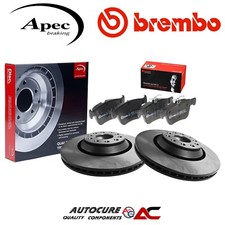 FOR VOLKSWAGEN VW GOLF R MK7 APEC REAR BRAKE DISCS & BREMBO PADS SET