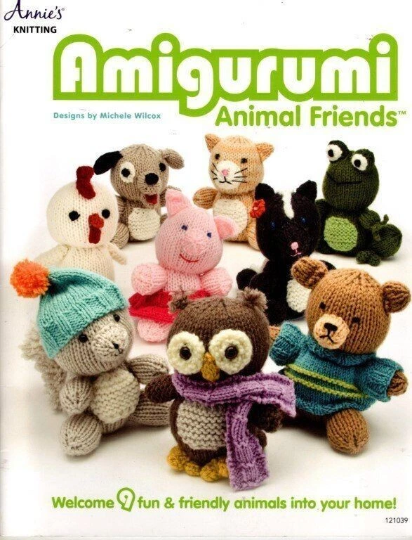 AMIGURUMI ANINAL FRIENDS: KNIT chick frog cat dog pig skunk squirrel owl teddy - Image 2 of 4