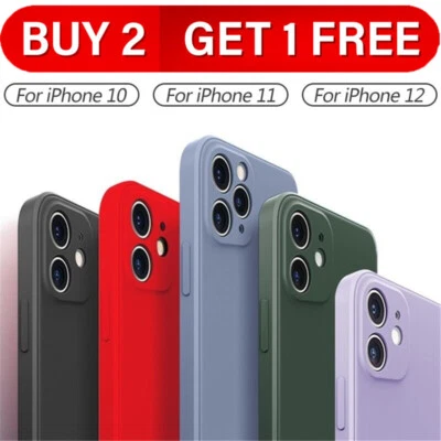 For iPhone 17 16 15 14 13 12 11 Pro Max X XS XR Silicone Case Camera Lens Cover