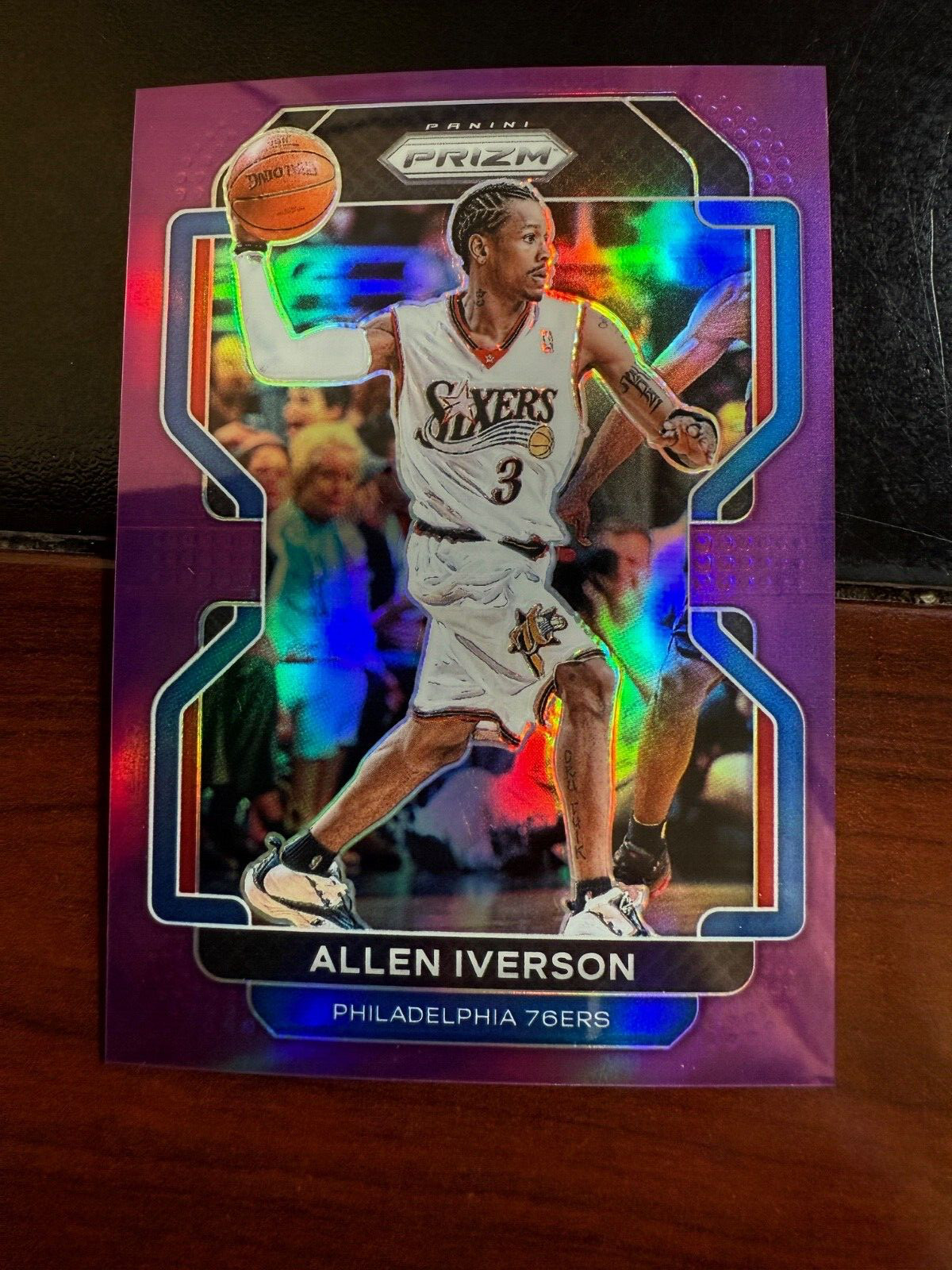 2021-22 Panini Prizm - Purple Prizm #255 ALLEN IVERSON /99