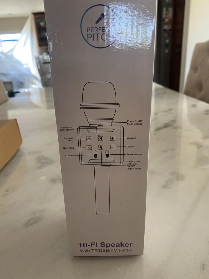 PERFECT PITCH USB Wireless Microphone HIFI Speaker DS868 Silver w/FM Radio NIP - Image 4 of 4