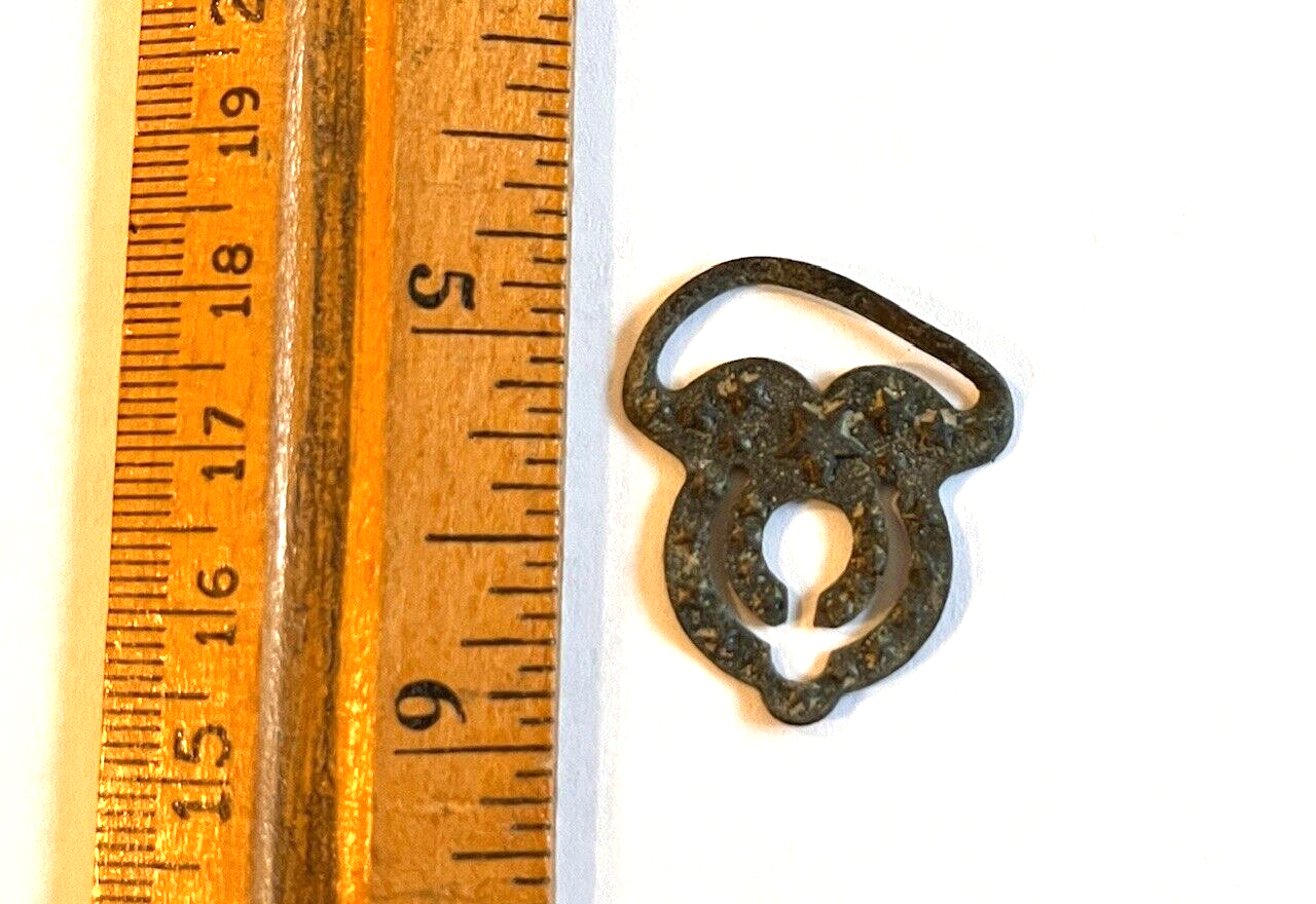 Neat Patriotic Brass Suspender Buckle dug at Fort Fillmore NM preCivil
