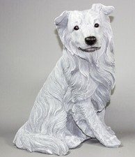 Border Collie Memorial Statue Unique Funeral Keepsake Pet Garden Figure Outdoor