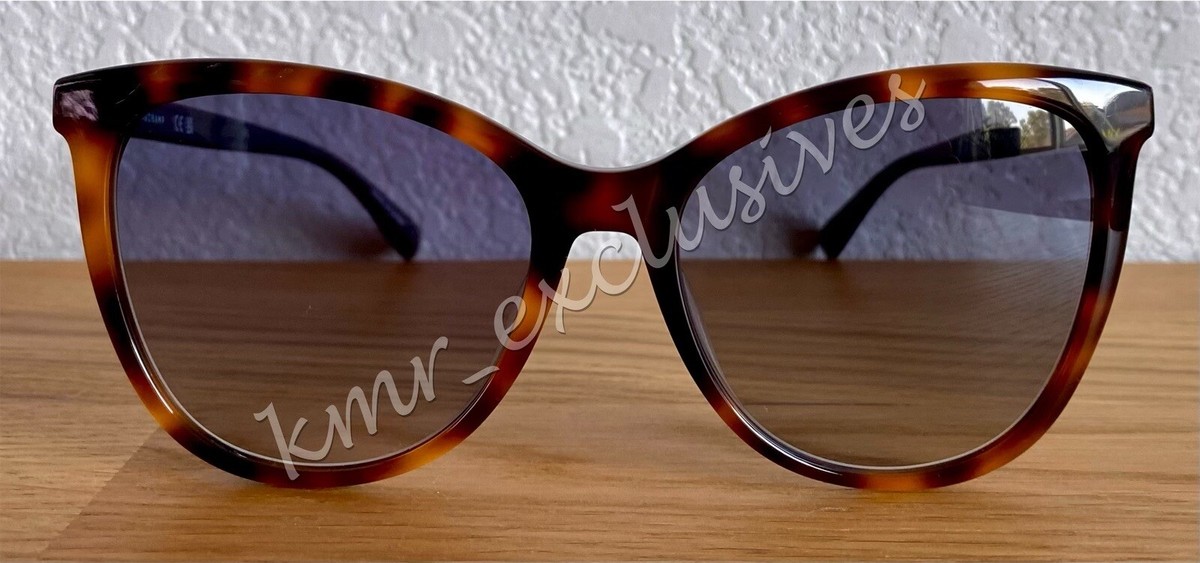 ?? Longchamp Le Pliage Tortoise Shell Cat Eye Sunglasses - Navy Blue Arms NEW Longchamp Le Pliage Cat Eye 55 mm Sunglasses Havana  main image 2