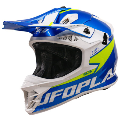 UFO Intrepid Off-Road Motocross Enduro ATV Quad Dirtbike MX Helmet Blue  Yellow UK