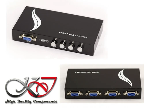 Boitier de partage VGA / Switch Video 4 ports - BOITIER METAL