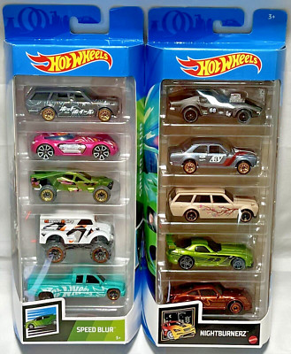 Hot Wheels   Speed Blur - Nightburnerz    5 Pack