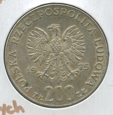 1975 Poland Silver Coin 200 Zlotych 30th Ann Victory Over Fascism - SR477