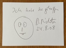 Daniel Richter signiert Zeichnung Original Signed Autogramm Unterschrift