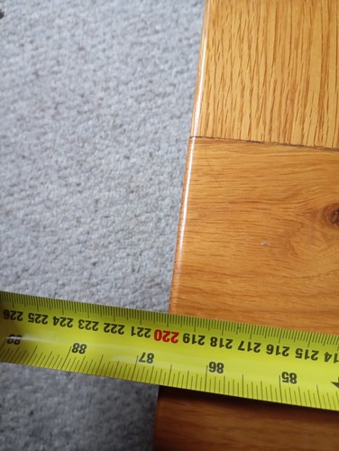 solid oak extendable dining table - Picture 7 of 13