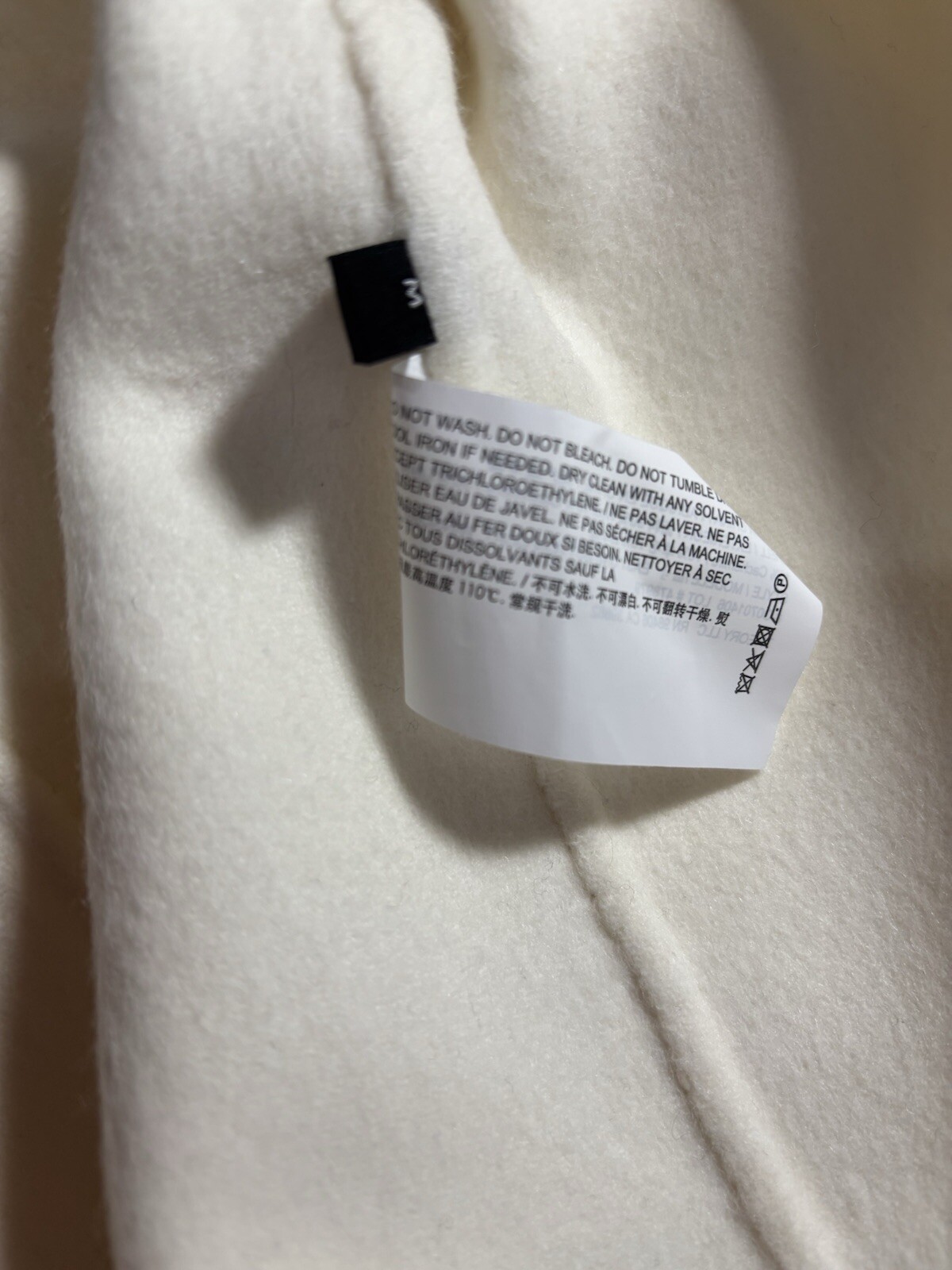Theory M Medium Easy One Button Womens Coat Ivory Winsome 2 Overcoat $795