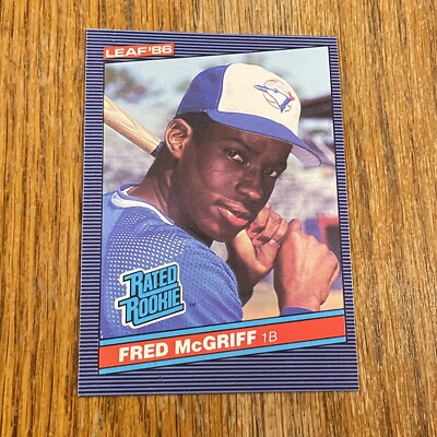 1986 Leaf Canadian Fred McGriff Rookie #28 Blue Jays Sharp HOF RC NM-MT+ c