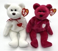 Ty Beanie Babies  Valentino     Valentina  the Teddy Bear Valentine  s Day Set