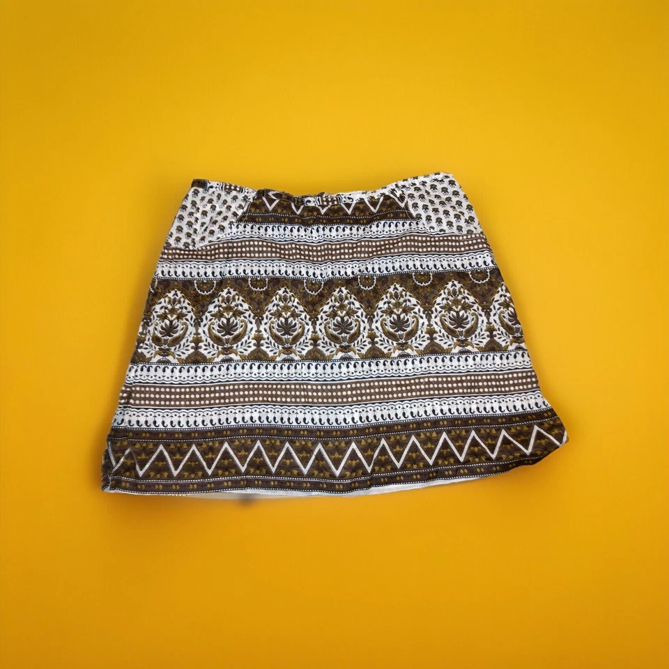 Blue Plate Boho Skirt Size 14 Paisley 100% Cotton With Pockets - Imagem 3 de 4