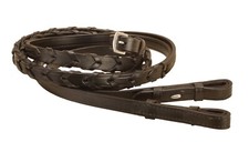 English Saddle Horse 54" X 5/8" Laced Leather Bridle Reins Black or Brown Reins