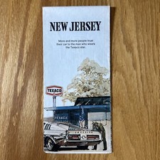 Texaco Map New Jersey Newark Jersey City Paterson 1973 Gas Oil Advertising
