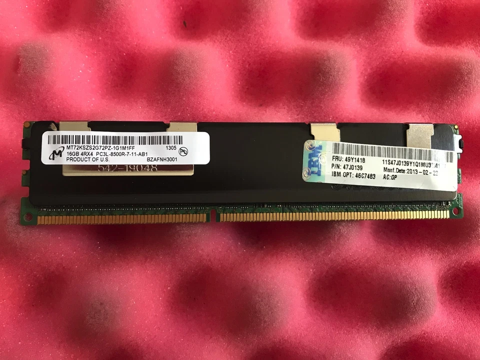 49Y1418 IBM 16GB 4RX4 PC3L-8500 DDR3 ECC Memory Module (INC VAT) - Image 1 of 1