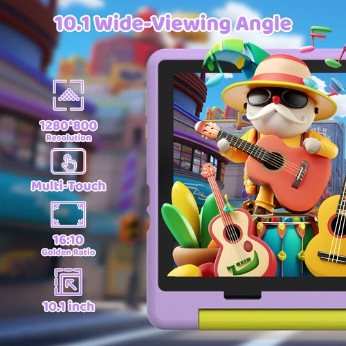 2025 Kid Tablet 10.1 inch Android 14 Quad Core 8+64GB; 1TB Expand WiFi Bluetooth - Picture 2 of 6