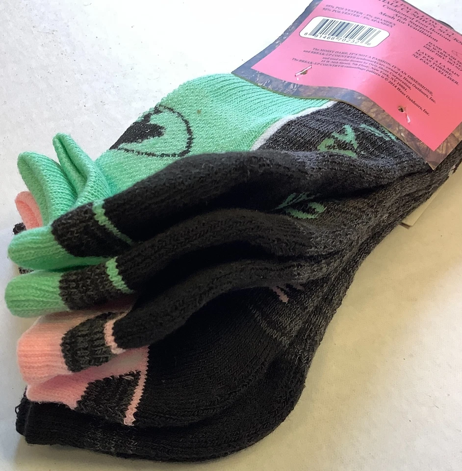 Mossy Oak женщины 3 упаковки низкого покроя половина подушки носки ~ размер 4-10 ~ многоцветный ~ лот из 4 - Изображение 3 из 3