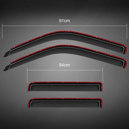 For 1991-2005 Ford Explorer Window Visor Rain Vent Shade Guard Deflector Black - Picture 3 of 16