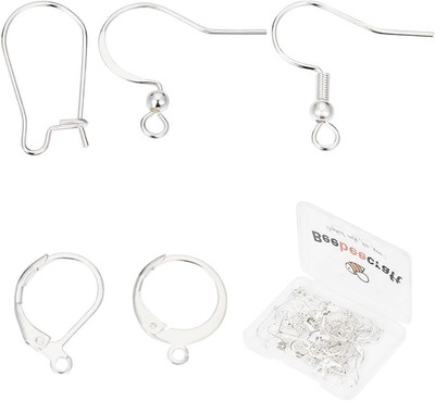 5 Stile 50 Stück Ohrringhaken 925 Sterlingsilber Plattiertes Ohrring Herstellung