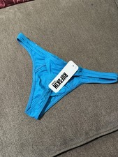 Rufskin Men Blue Arpa signature Rayon thong underwear size M