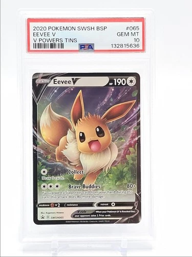 EEVEE V 2020 POKEMON SWSH BLACK STAR PROMO GEM MT SWSH065 PSA 10 Q0465