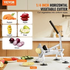 New Commercial Vegetable Slicer, 1/4 inch Fruit Slicer, Stainless Steel and Alu