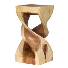 Hocker Holz Blumenständer Holzhocker Pflanzenständer Holzblock Akazie 40cm Natur
