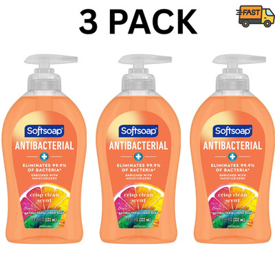 Softsoap Antibacterial Hand Soap Crisp Clean 11.25 oz Bottles Pack of 3