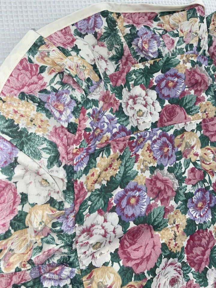 Cojín de lujo vintage de flores toscanas Fieldcrest 200 percal king falso nuevo en stock 20x36 Foto 2 de 3
