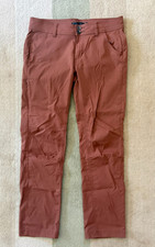 Prana Womens Halle Straight Convertible Stretch Pants Size 8 Brown