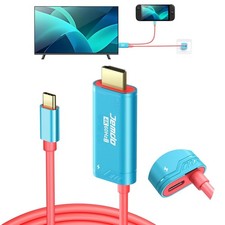 Switch 2 HDMI Adapter Cable Connector, 6.6ft USB C 3.2 to HDMI 2.0 4K 60Hz