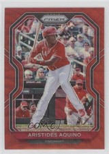 2021 Panini Prizm Tier III Red Wave Prizm 95/99 Aristides Aquino #208 0e3p