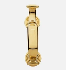 New BALDWIN S Style Curved Solid Brass Gold Door Knocker in Satin Brass Fancy