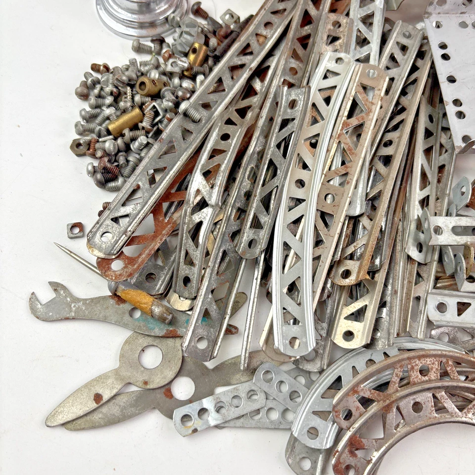 Antiguo Erector Gilbert Años 50-60 "Motor de Vapor" Nº 10062 Estuche y LOTE DE PIEZAS Foto 2 de 4