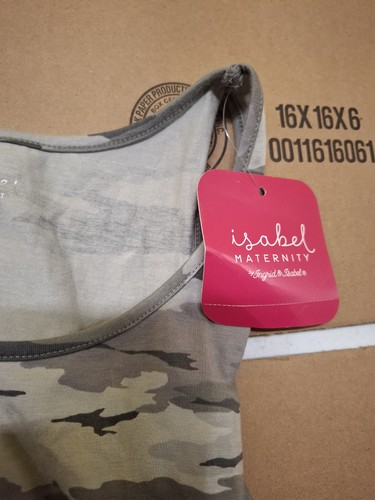 Isabel Vestido Maternidad Gris Camuflaje Sin Mangas Talla Pequeña - Imagen 3 de 5