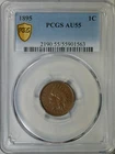 1895 Indian cent, PCGS AU55