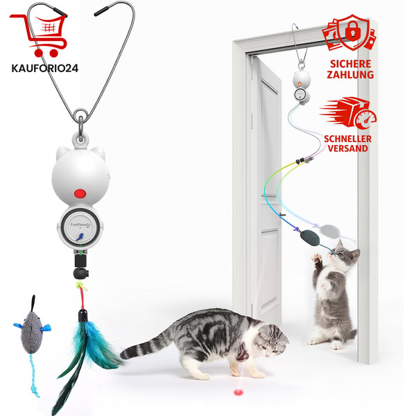 Katzenspielzeug Elektrisch Mit LED Rotlicht Interaktiv FüR Katzen Spielzeug-image