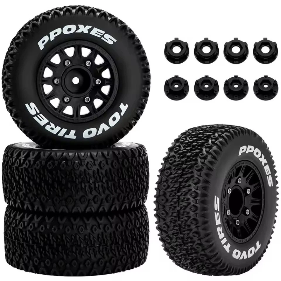 RC Truck Universal Tires 12mm/14mm Hex RC Wheel and Tire for 1/10Slash 2WD Arrma - Image 2 of 4