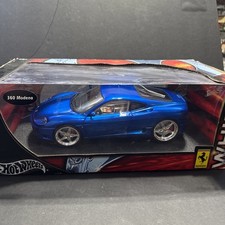 New Hot Wheels Whips Customized Ferrari 360 Modena Blue Car Die Cast 1:18 VHTF!