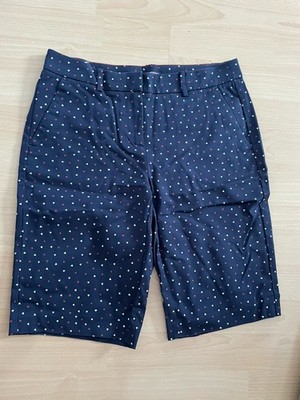 TOMMY HILFIGER Damen Shorts Gr. 8 (38/M) Herz Muster Bermuda Kurze Hose Sommer