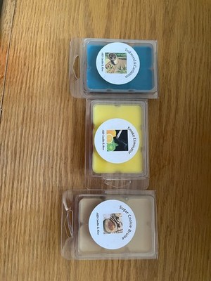 100% Soy Wax Melts 3oz Triple Scented. 40 avail Scents listed in description.