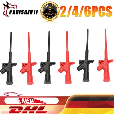 isolierte Abgreifklemmen 4mm Bananenbuchse Rot Schwarz CAT III 1000V MAX.10A