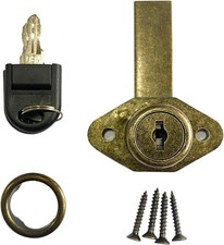 Desk Drawer Lock,Zinc Alloy Antique Bronze Cabinet Locks,Desk copper-colored