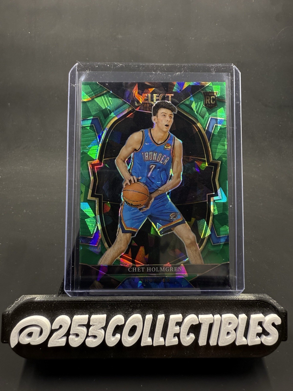2022-23 Select Chet Holmgren Rookie Green Cracked Ice Concourse RC #83 OKC