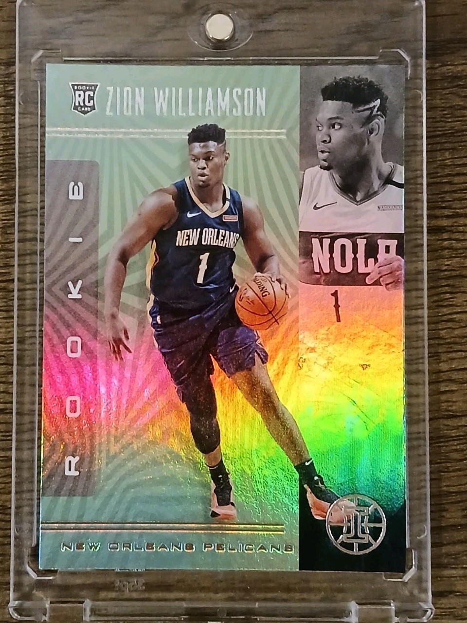Zion Williamson ROOKIE 2019-20 Illusions EMERALD Parallel RC #151