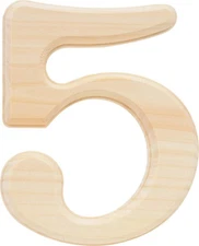 847326 6.5-Inch Pine House Number 5 Wood