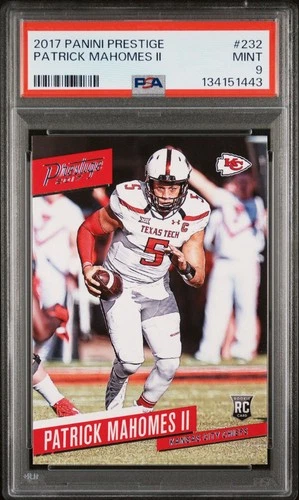 2017 Panini Prestige 232 Patrick Mahomes Ii Rookie RC PSA 9 MINT !